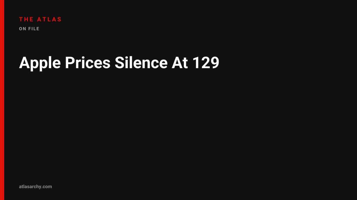Apple Prices Silence At 129