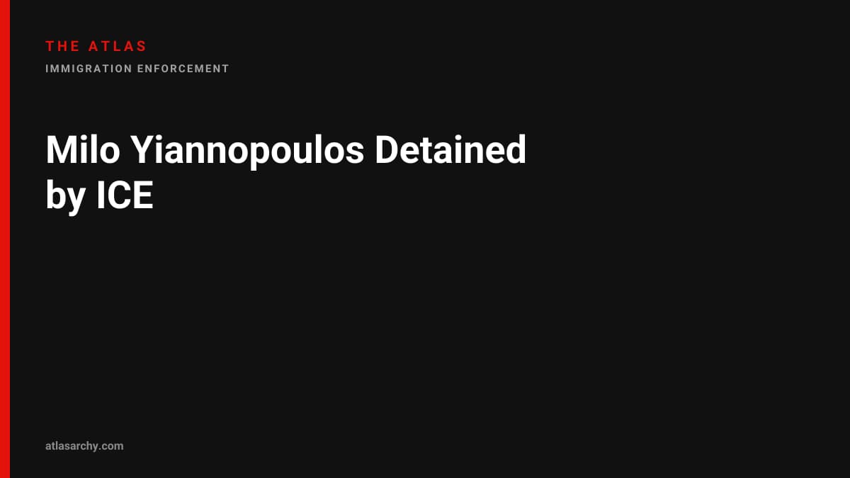 Milo Yiannopoulos Detained by ICE