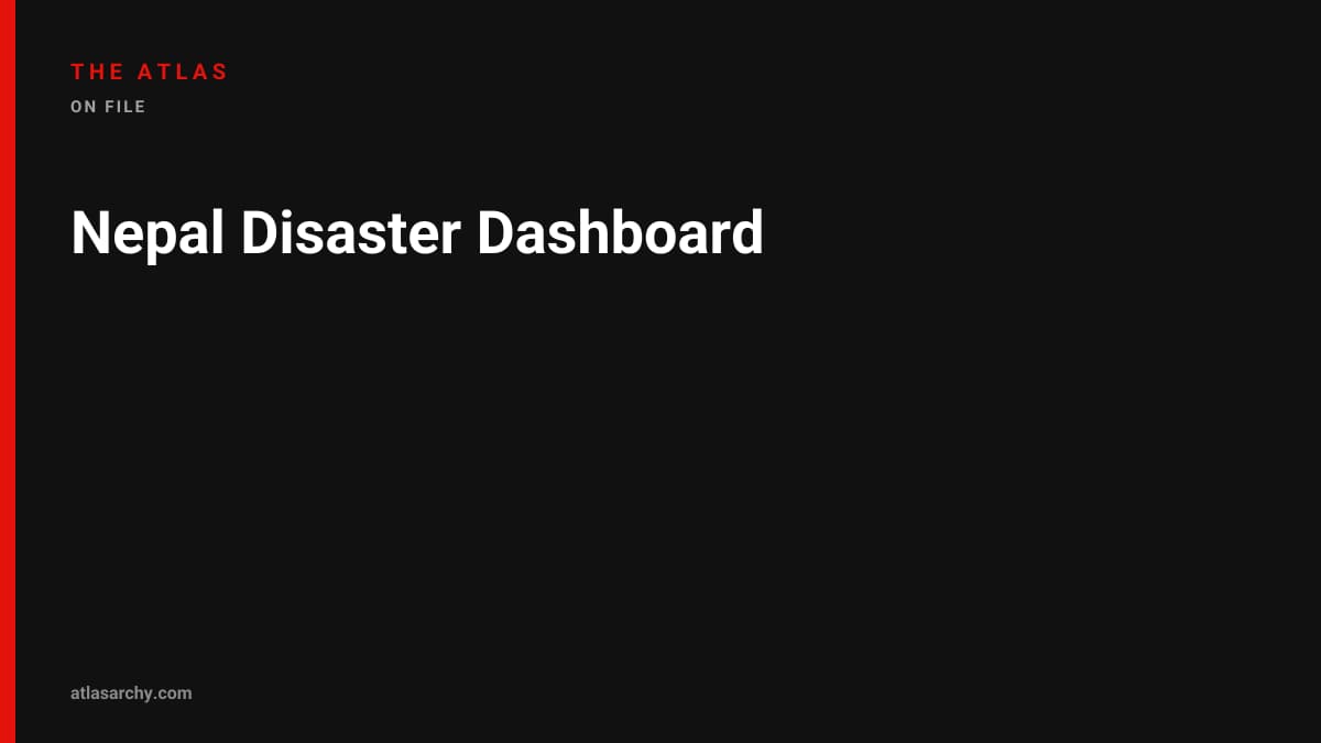Nepal Disaster Dashboard