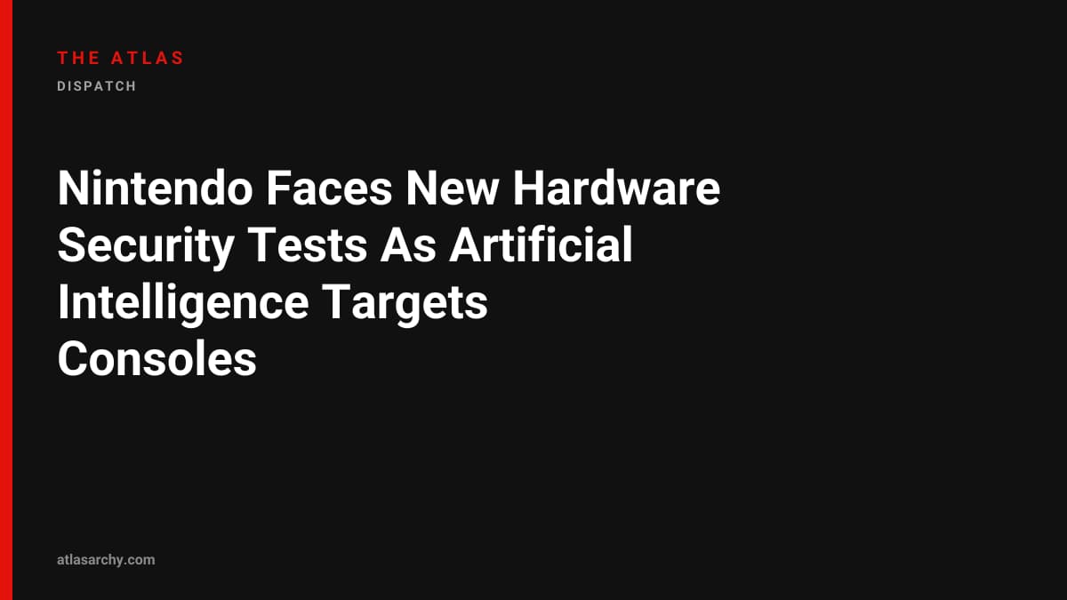 Nintendo Faces New Hardware Security Tests As Artificial Intelligence Targets Consoles