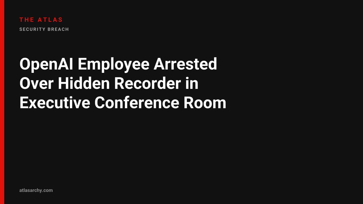 OpenAI Employee Arrested Over Hidden Recorder in Executive Conference Room