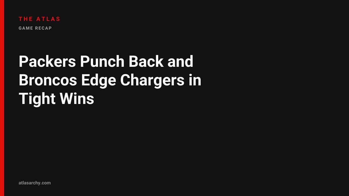 Packers Punch Back and Broncos Edge Chargers in Tight Wins