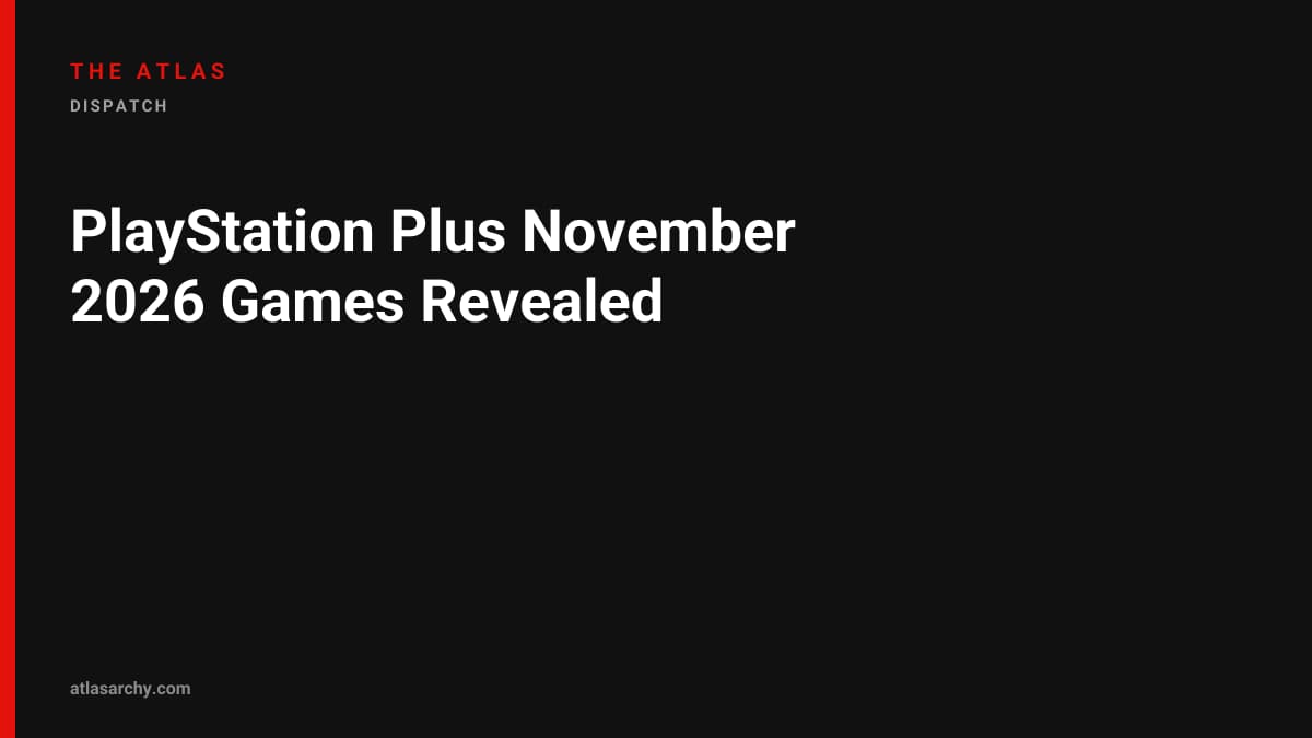 PlayStation Plus November 2026 Games Revealed