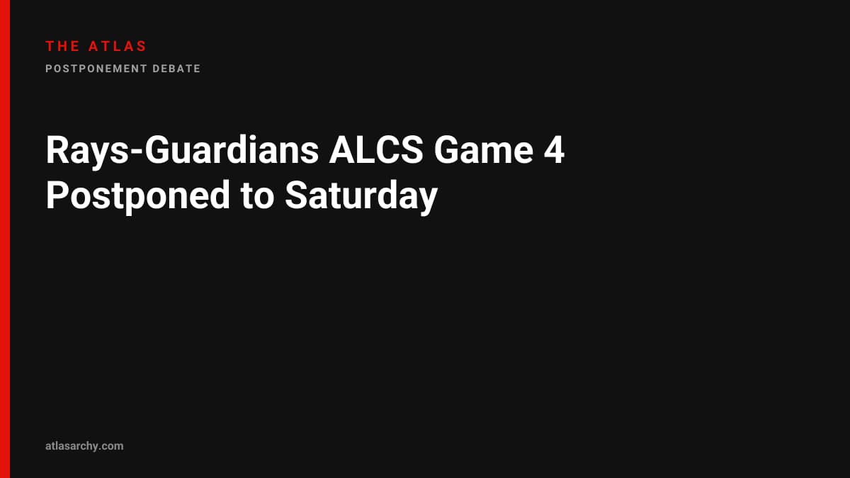 Rays-Guardians ALCS Game 4 Postponed to Saturday