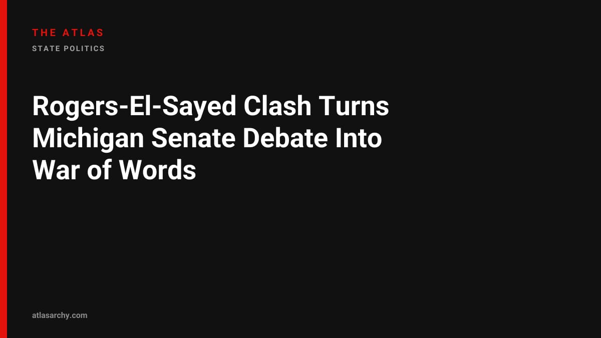 Rogers‑El‑Sayed Clash Turns Michigan Senate Debate Into War of Words