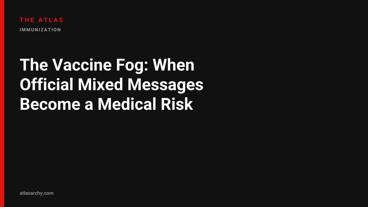 The Vaccine Fog: When Official Mixed Messages Become a Medical Risk
