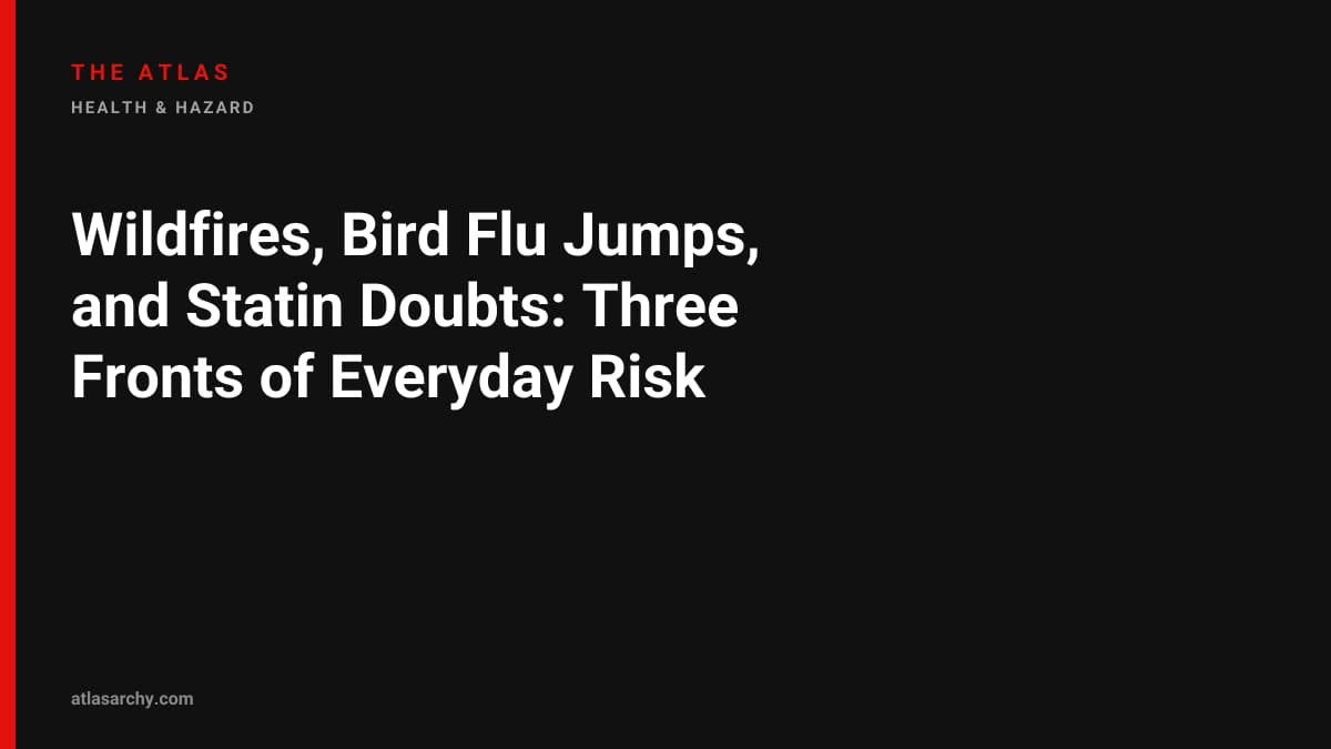 Wildfires, Bird Flu Jumps, and Statin Doubts: Three Fronts of Everyday Risk